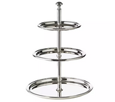 Edzard Etagere Faden (Höhe 29 cm, 3-stöckig), edel versilbert, anlaufgeschützt-Stil-Ambiente-4314