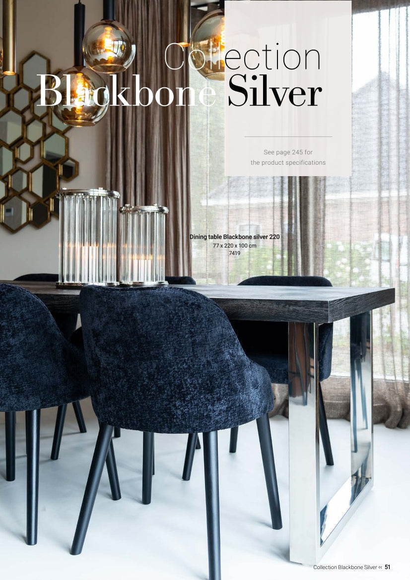 Table d'appoint Richmond Interiors Blackbone Silver (Rustique noir)