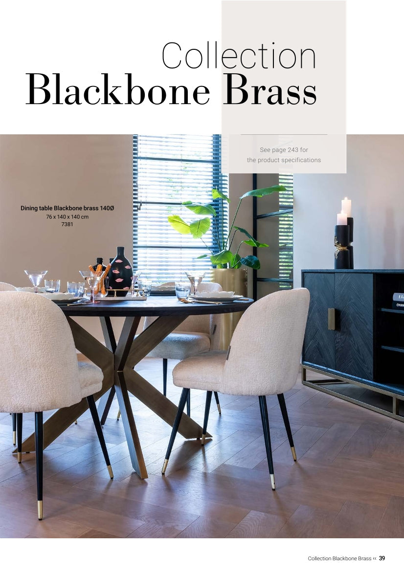 طاولة جانبية من Richmond Interiors Blackbone فضي (أسود ريفي)