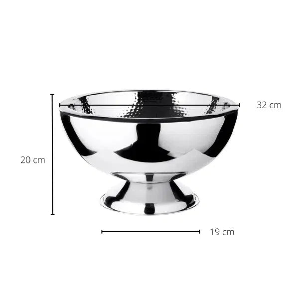 Edzard Flaschenkühler Cadiz (Höhe 21 cm, Ø 32 cm) gehämmert, Edelstahl, hochglanzpoliert, doppelwandig-B00OZUZFEM-Stil-Ambiente-7732