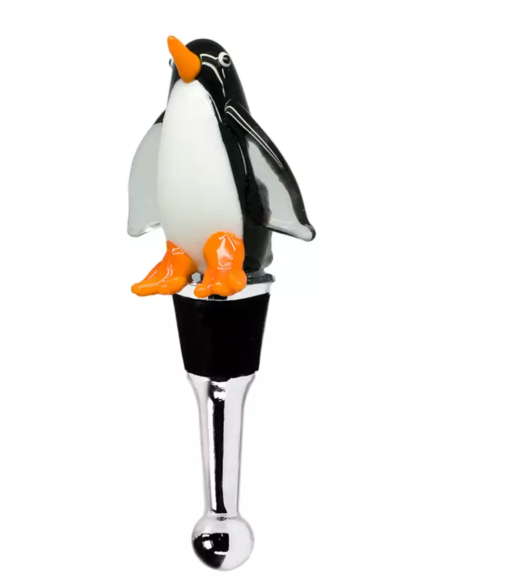 Edzard Flaschenverschluss Pinguin (Höhe 12 cm), mit Pinguin-Figur, Muranoglas-Art, Handarbeit-Stil-Ambiente-8499