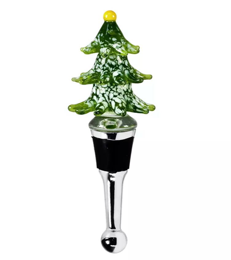 Edzard Flaschenverschluss Tannenbaum (Höhe 13 cm), mit Tannenbaum-Figur, Muranoglas-Art, Handarbeit-Stil-Ambiente-8527