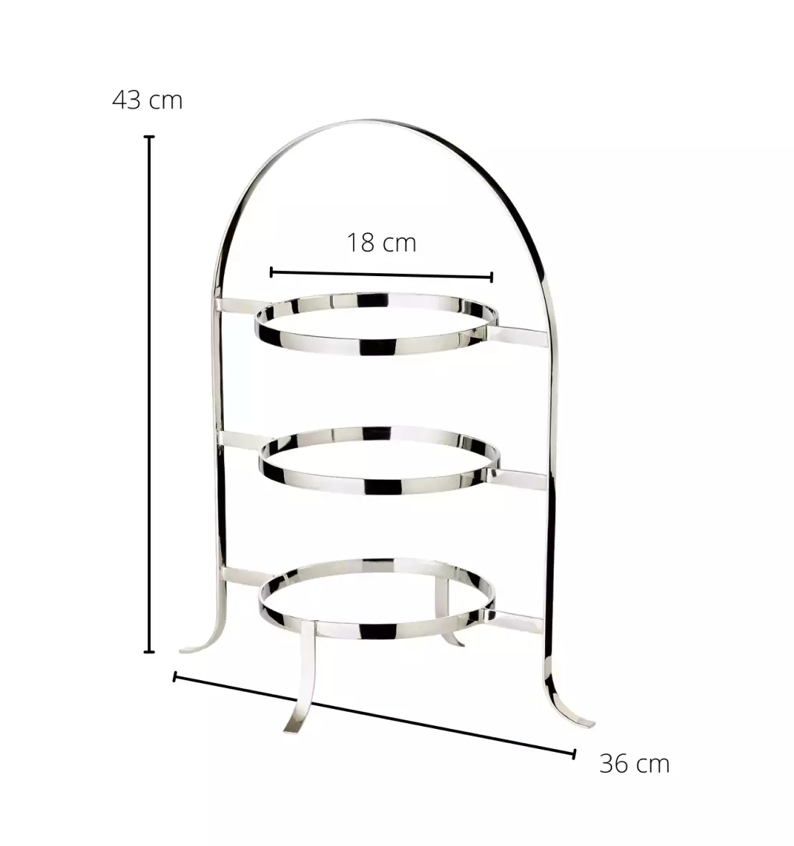 Edzard Telleretagere Sina (Höhe 43 cm) schwerversilbert, für 3 Teller ø 20 bis 28 cm-Stil-Ambiente-4435