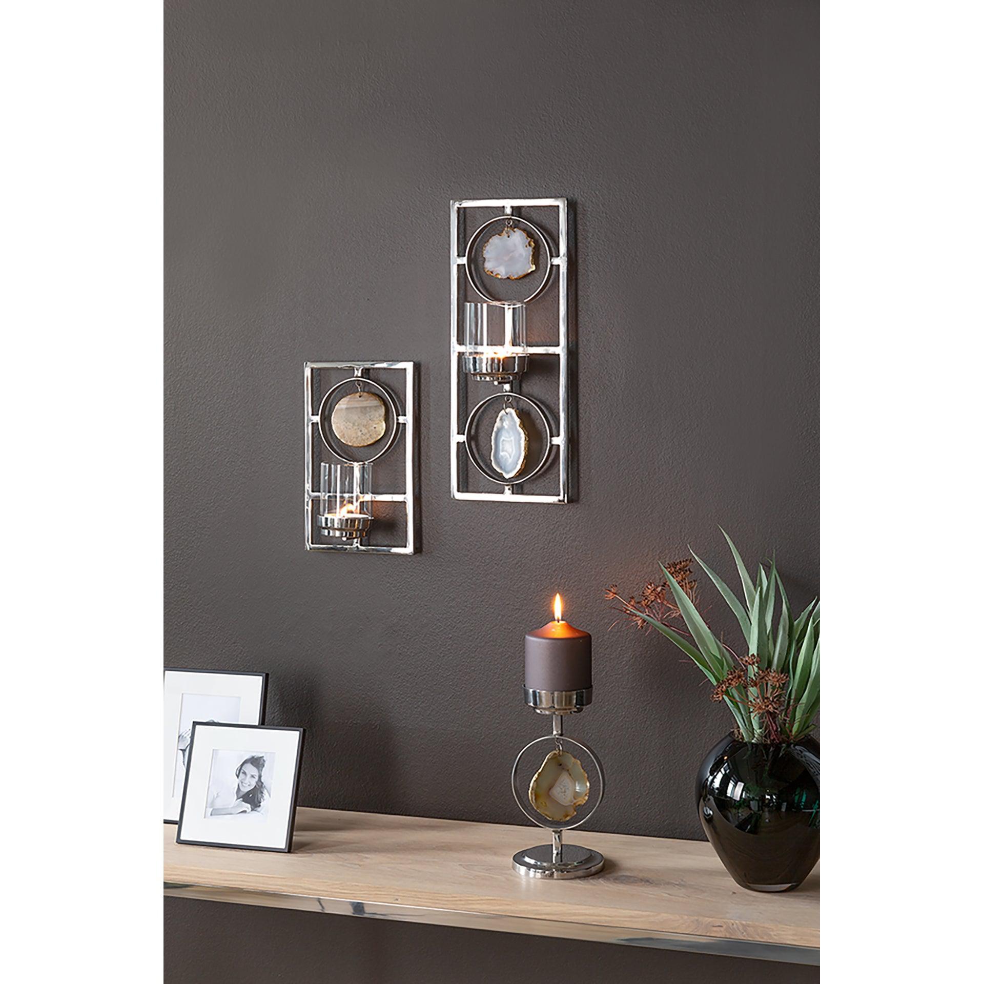 Fink Living Pietra Kerzenhalter mit Glas-4042911420702-Stil-Ambiente-142070