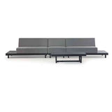 Grattoni Alvory Garten Lounge Set - Aluminium - inkl. 2 Sofas - 1 Mittelteilofa - 1 Eckteilofa und 1 Tisch - weiß/grau-Stil-Ambiente-grattonialvory