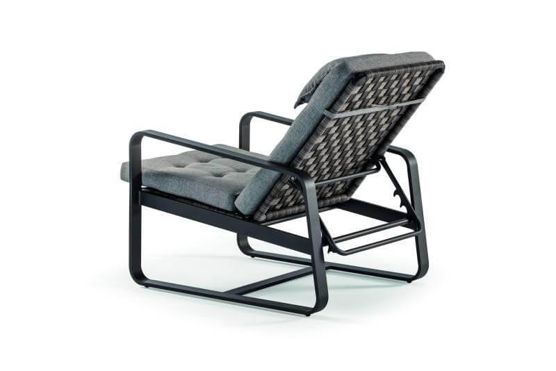 Grattoni Capri Relax Lounge Gartensessel Set mit Fußablage - Aluminium - inkl. Polster-Stil-Ambiente-grattoni-capri-relax