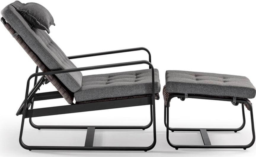 Grattoni Capri Relax Lounge Gartensessel Set mit Fußablage - Aluminium - inkl. Polster-Stil-Ambiente-grattoni-capri-relax