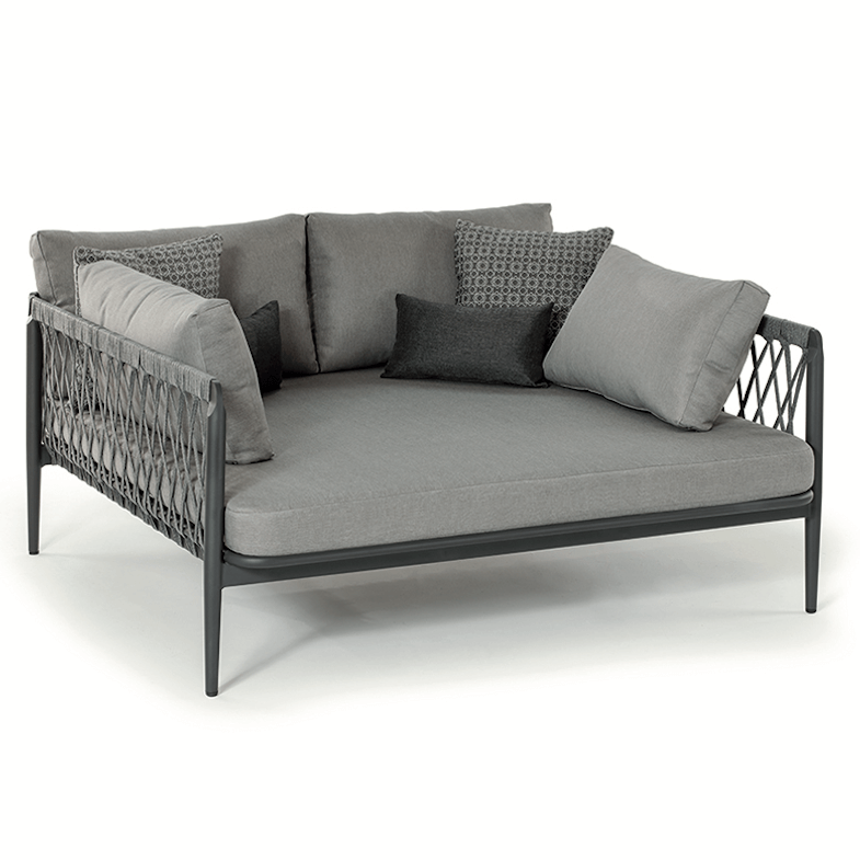 Grattoni Manila Tagesbett Daybed - Outdoorgewebe & Kunststoffseil mit Polster-Stil-Ambiente-grattoni-manila