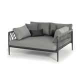 Grattoni Manila Tagesbett Daybed - Outdoorgewebe & Kunststoffseil mit Polster-Stil-Ambiente-grattoni-manila