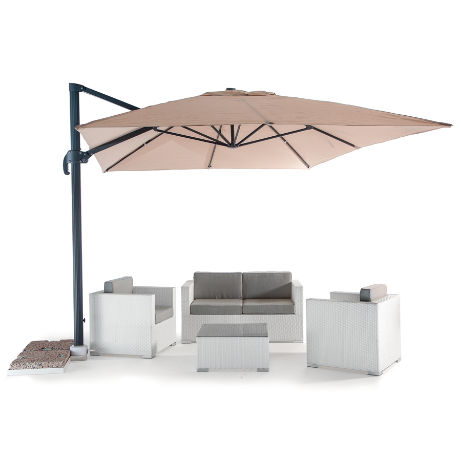 Grattoni Sole Garten Lounge Set - Polyrattan - 4-teilig-Stil-Ambiente-grattonisole