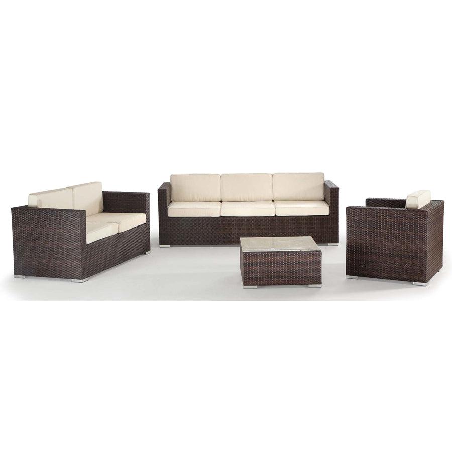 Grattoni Sole Garten Lounge Set - Polyrattan - 4-teilig-Stil-Ambiente-grattonisole2