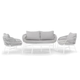 Grattoni Tahiti Garten Lounge Set 4-tlg - Modern & Stapelbarideal-Stil-Ambiente-GrattoniTahitiweiss