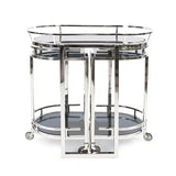 Hazenkamp Barwagen Griffin Oval 79x46x84cm mit schwarzem Glas-www.Stil-Ambiente.de-114730