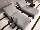 Grattoni Sun Lounger Bite S - Breedte 90 cm - Gedevecht - Aluminium met Sunbrella