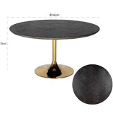 Richmond Interiors Esstisch Blackbone Ø140 gold-Esstisch-Stil-Ambiente