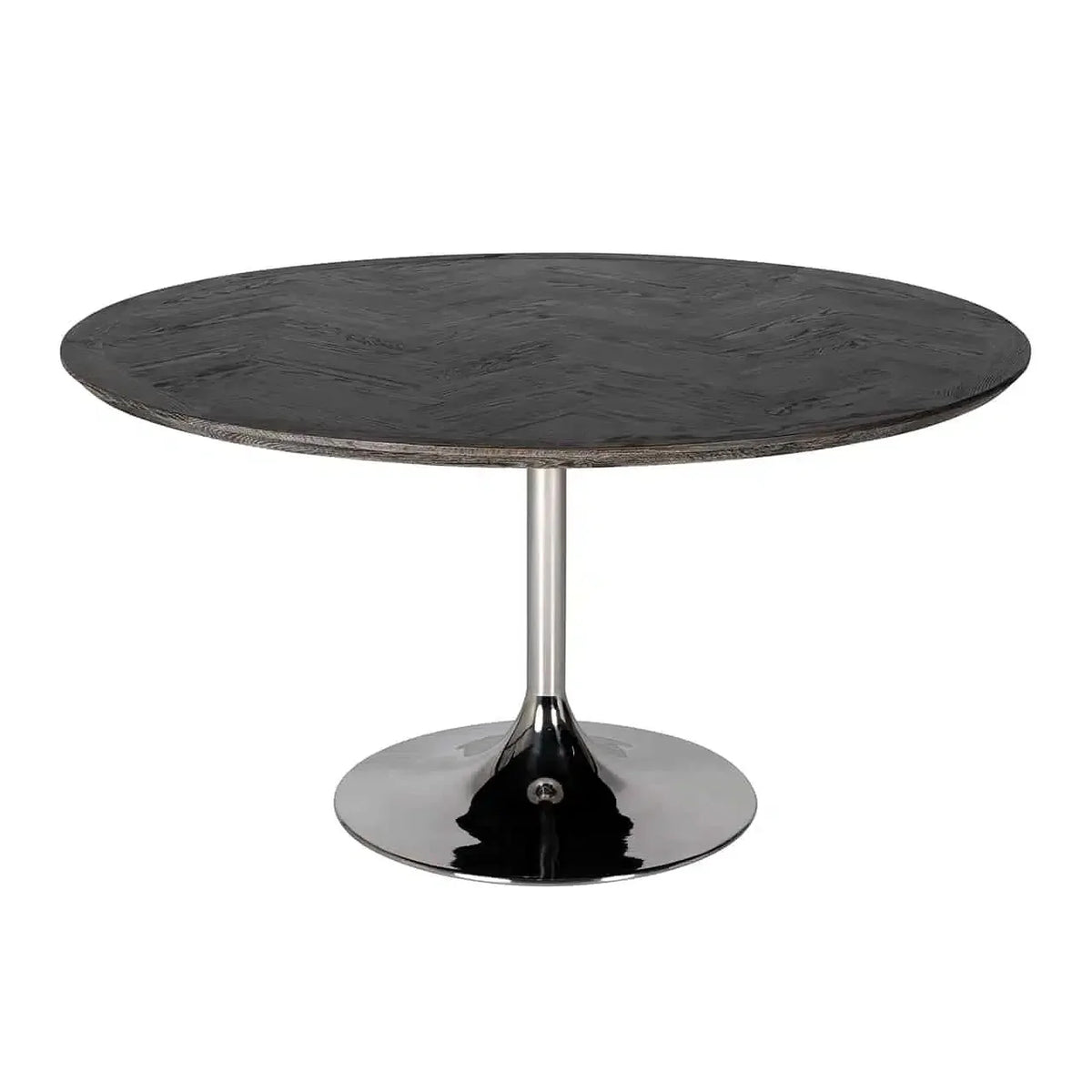 Richmond Interiors Esstisch Blackbone silver 140Ø (Schwarz rostig)-Esstisch-Stil-Ambiente