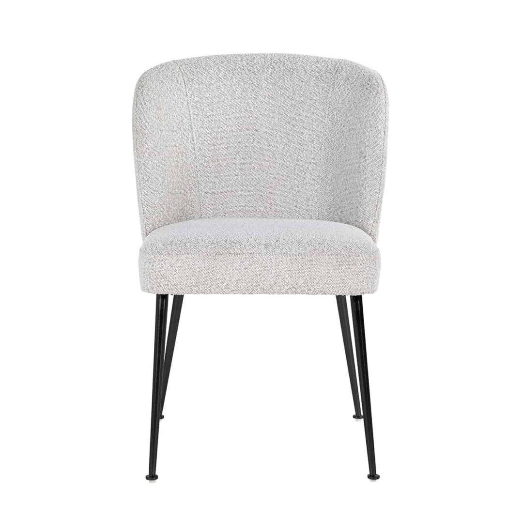 Richmond Interiors Fallon Stuhl Samt White Boucle (Lagerware)-8720621662600-www.Stil-Ambiente.de-S4507 WHITE BOUCLÉ- L