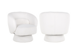 Richmond Interiors Sessel Drehstuhl Senna White Furry-Sessel-Stil-Ambiente-8720621682288