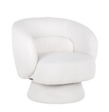 Richmond Interiors Sessel Drehstuhl Senna White Furry-Sessel-Stil-Ambiente-8720621682288