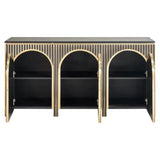 Richmond Interiors Sideboard Les Arcs 3-türig (Brushed Gold-8721009406816-www.Stil-Ambiente.de-7569