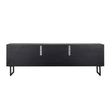 Richmond Interiors TV Sidebard TV Board Fernsehkommode TV-Anrichte Blax 2 Klappen 1 Einlegeboden (Schwarz)-TV Board-8720621605492-Stil-Ambiente