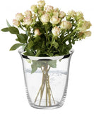 Edzard Vase Toby, mundgeblasenes Kristallglas mit Platinrand-Vase-Stil-Ambiente-