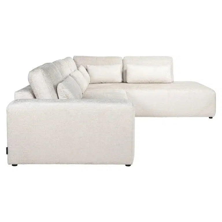 Richmond Interiors Sofa Couch Lund 3 seater + ottoman right cream fusion