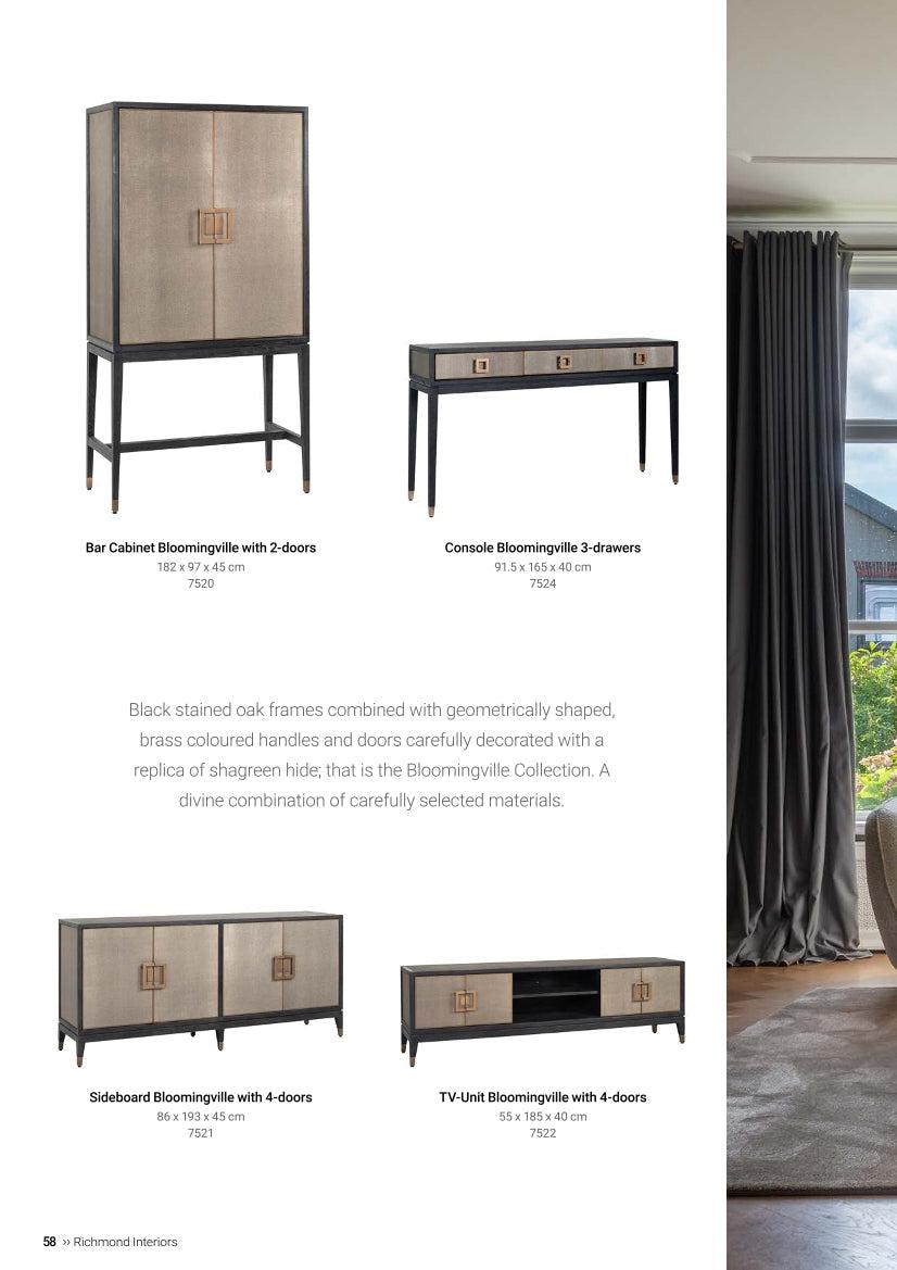 Richmond Interiors Bar Cabinet Bloomingville a 2 porte (oro)