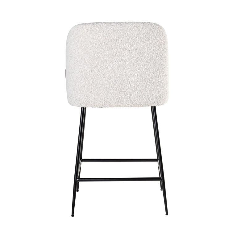 Richmond Interiors Barstuhl Pullitzer white bouclé / schwarz-8720621662808-Stil-Ambiente-S4515 WHITE BOUCLÉ