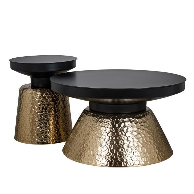 Richmond Interiors Beistelltisch Freddie (Black/gold)-8720621679202-Stil-Ambiente-825162