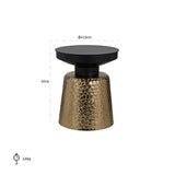 Richmond Interiors Beistelltisch Freddie (Black/gold)-8720621679202-Stil-Ambiente-825162