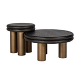 Richmond Interiors Beistelltisch Macaron (Black rustic)-8720621675143-Stil-Ambiente-7711 BLACK