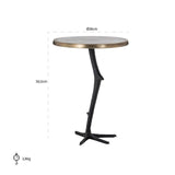 Richmond Interiors Beistelltisch Ostrich (Black/gold)-8720621673989-Stil-Ambiente-825106