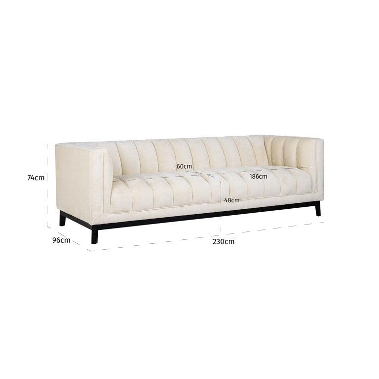 Richmond Interiors Couch Beaudy white chenille (FR-Bergen 900 white chenille)-8720621690542-Stil-Ambiente-S5141 FR WHITE CHENILLE