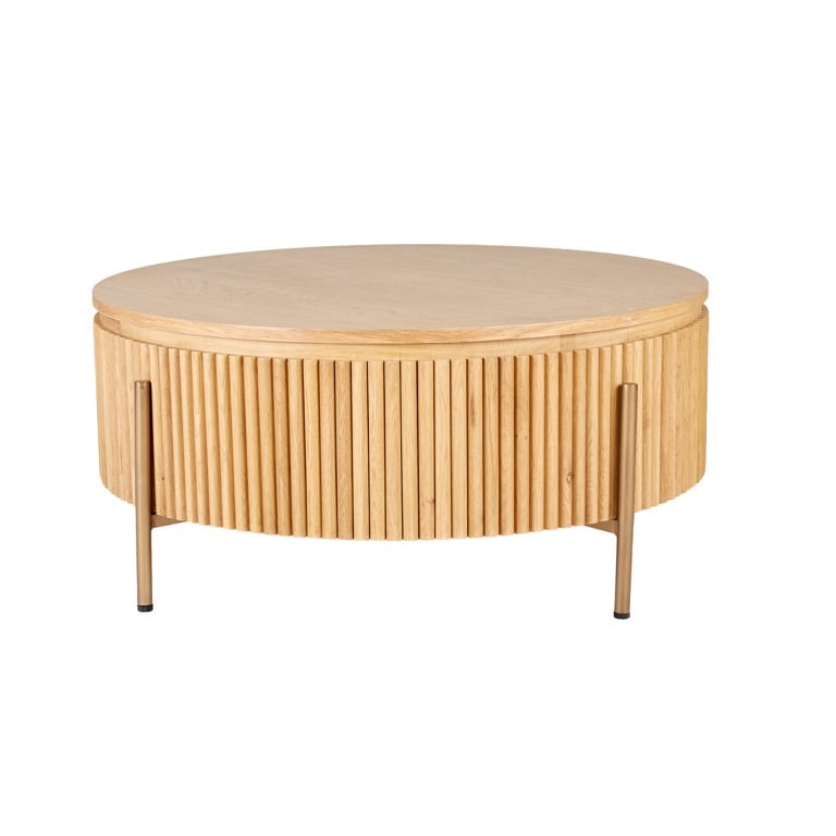 Richmond Interiors Couchtisch Belfort 90Ø (Natural oak)-8721009402122-Stil-Ambiente-7863