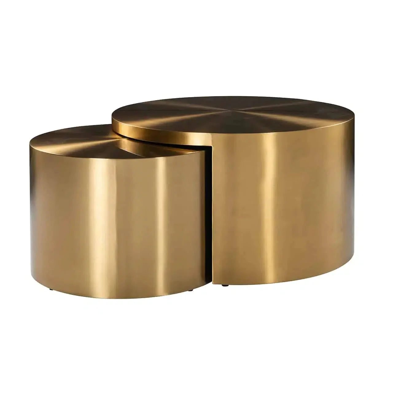 Richmond Interiors Couchtisch Big & Rich 2er-Set brushed gold (Brushed Gold)-couchtische-Stil-Ambiente