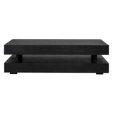 Richmond Interiors Couchtisch Couchtisch Oakura Block H schwarz-couchtische-Stil-Ambiente