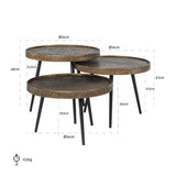 Richmond Interiors Couchtisch Luton set von 3-8720621684954-Stil-Ambiente-825208