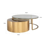 Richmond Interiors Couchtisch Orlan 2er-Set (Gold)-couchtische-Stil-Ambiente