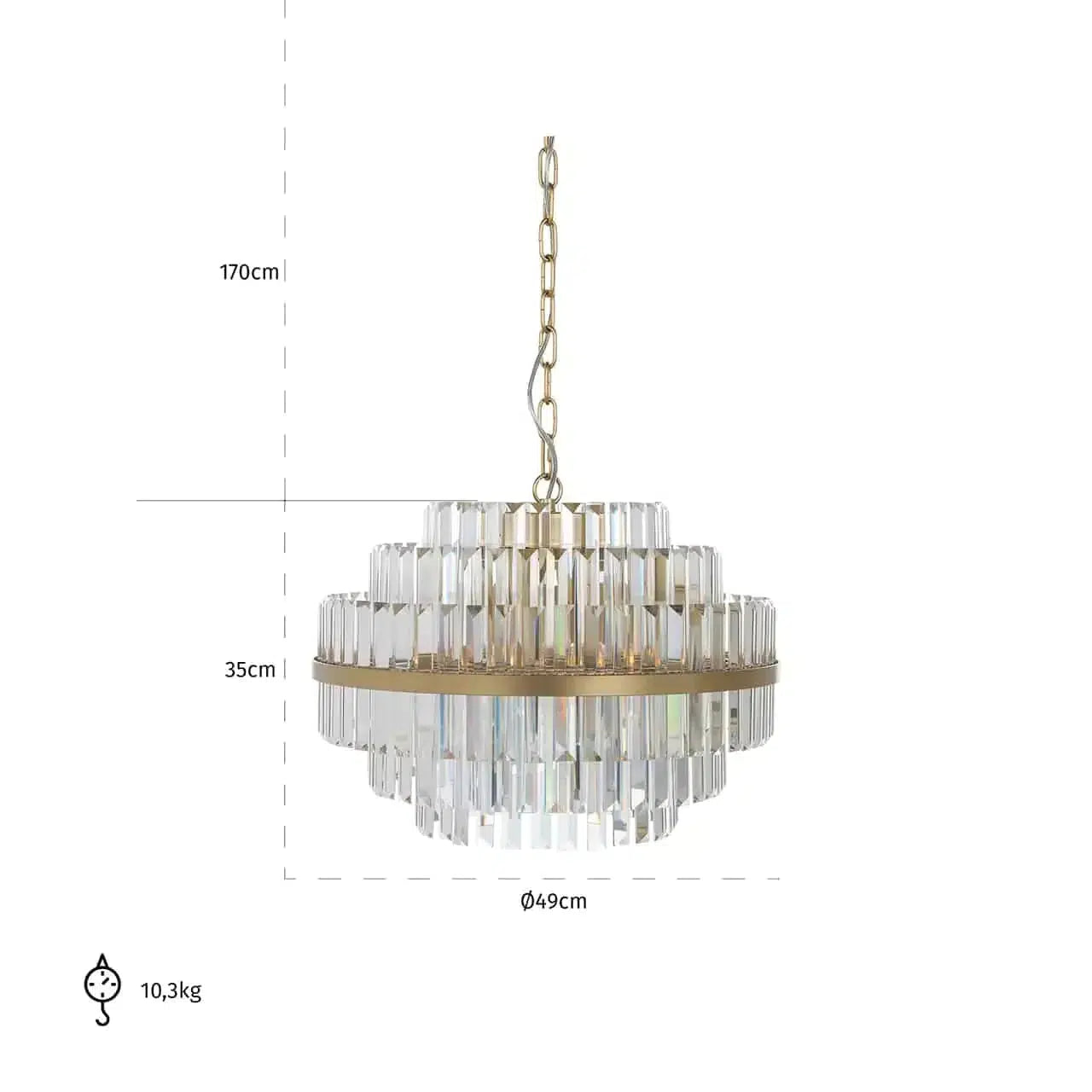 Дизайн на Richmond Interiors Design Hanging Lamp Desire (честно злато)