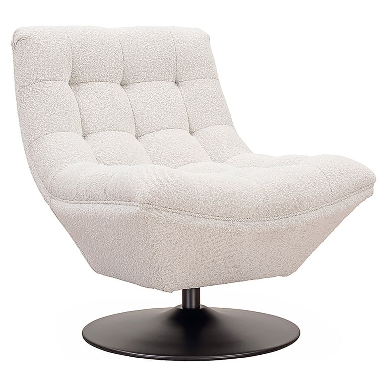 Richmond Interiors Drehsessel white bouclé (FR-Copenhagen 900 Bouclé White)-8720621691891-Stil-Ambiente-S4702 FR WHITE BOUCLÉ