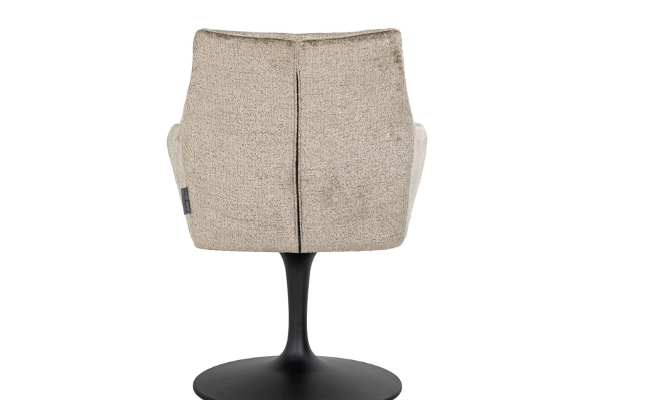 Richmond Interiors Drehstuhl Marlon taupe Chenille-8720621696674-Stil-Ambiente-S4728 TAUPE CHENILLE