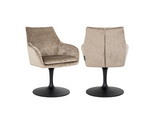 Richmond Interiors Drehstuhl Marlon taupe Chenille-8720621696674-Stil-Ambiente-S4728 TAUPE CHENILLE