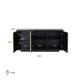 Richmond Interiors Esher Sideboard 3-türig (Schwarz)-sideboard-Stil-Ambiente-8720621684213