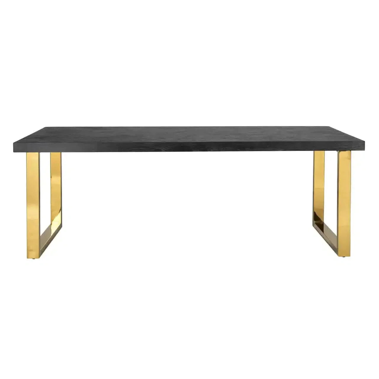 Richmond Interiors Esstisch Blackbone gold 220 (Schwarz rustikal)-Esstische-Stil-Ambiente