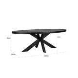 Richmond Interiors Esstisch Top Watson oval 300 (Black)-8720621602262-Stil-Ambiente-6045