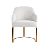 Richmond Interiors Esszimmerstuhl Dining Chair Hadley Samt White Boucle-Esszimmerstuhl-Stil-Ambiente-