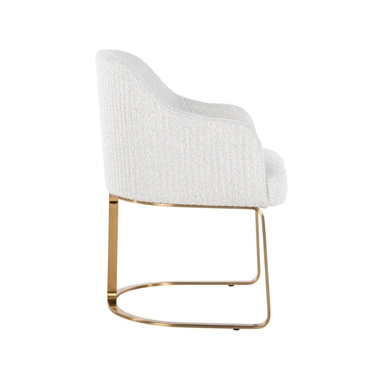 Richmond Interiors Esszimmerstuhl Dining Chair Hadley Samt White Boucle-Esszimmerstuhl-Stil-Ambiente-