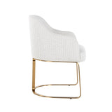 Richmond Interiors Esszimmerstuhl Dining Chair Hadley Samt White Boucle-Esszimmerstuhl-Stil-Ambiente-