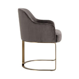 Richmond Interiors Esszimmerstuhl Dining Chair Samt Velvet Khaki fire retardant feuerabweisend-Esszimmerstuhl-Stil-Ambiente-